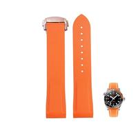 yeziu Rubber Watchband For Omega's New Seamaster 300 Speedmaster Planet Ocean 600 Silicone Watch Strap(Oranger,22mm)