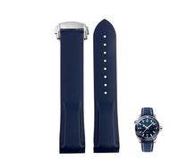 yeziu Rubber Watchband For Omega's New Seamaster 300 Speedmaster Planet Ocean 600 Silicone Watch Strap(Blues,20mm)