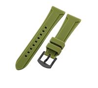yeziu Silicone Mens Watch Strap For Diesel DZ4318/7395/4496/4323 Rubber band(Army greenb a,22mm)