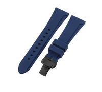 yeziu Silicone Mens Watch Strap For Diesel DZ4318/7395/4496/4323 Rubber band(Blueb b,24mm)