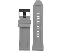 yeziu Silicone Watch Band For Diesel DZ4496 DZ4427 DZ4487 DZ4323 DZ4318 DZ4305 Mens Watches Bracelet(Grey black buckle,28mm)