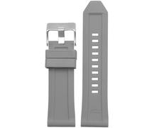 yeziu Silicone Watch Band For Diesel DZ4496 DZ4427 DZ4487 DZ4323 DZ4318 DZ4305 Mens Watches Bracelet(Grey silver buckle,26mm)