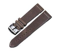 yeziu Wachband For MIDO Ocean Star Navigator M032M032607A Suede Genuine Leather Watch Strap(Browng)
