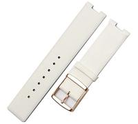 yeziu Watch Band for CK K1S21102 K1S21120 Genuine Leather for Calvin Klein Dedicated Concave Interface Women Strap(White1r)