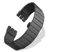 yeziu Watch Band For Swatch YCS443G Metal Mesh Belt Men's Wrist Strap with Stainless Steel Folding Buckle(Black,20mm)