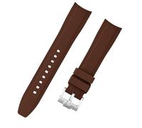 yeziu Waterproof Silicone Watch Straps For Tissot Le Locle 1853 T410 Couturier Carson For Both Men And Women(Brown,20mm)