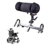 YEZMEK Wheelchair Headrest, Adjustable Neck Support Pillow, PU & Carbon Steel, 30-50cm Height, 90° Rotatable & Detachable, Fits Most Wheelchairs (38-52cm Width, 22/25.4mm Tube Diameter)