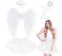 Yezmo Angel Wings Tutu Costume Accessories (White 60 * 60cm)