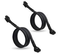 YEZriler 2-Pack 25-inch (63cm) Sleeved PCIe 8 Pin (6+2) Male Power Adapter for Corsair PSUs, ATX CPU 8 Pin Male