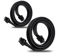 YEZriler 8 Pin PCIe Cable for EVGA Power Supply (2-Pack) - 8 to 8 (6+2) Male PCI Express Power Adapter, Sleeved 25-inch (63cm)