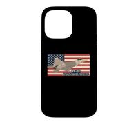 YF-22 Stealth Fighter Jet Prototype American Flag Case for iPhone 14 Pro Max