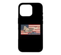 YF-22 Stealth Fighter Jet Prototype American Flag Case for iPhone 16 Pro