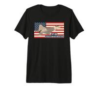 YF-22 Stealth Fighter Jet Prototype American Flag Premium T-Shirt