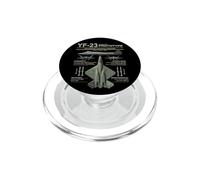 YF-23 Stealth Fighter Military Jet Spec Infographic Olive PopSockets PopGrip for MagSafe