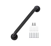 YF Bathroom Grab Rail - 40 cm Stainless Steel Black Anti-Slip Safety Bar, Shower and Bath Support Handle for Toilet, Kitchen, Steps, Elderly, Disabled, and Adults