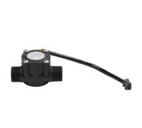 YF-S201 Water Flow Sensor, G1/2 Thread Hall Effect Flowmeter 5-18V DC, 1-30L/min for Water Heater Coffee Machine Purifier Black