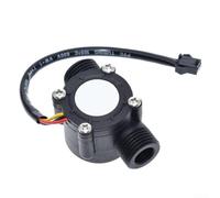 YF S201 Water Flow Sensor With G1/2 Thread For Use In Flow Meters Water Pumps And Leak Detection Circuits(Black)