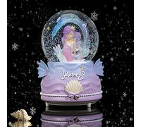 YF-TOW Snow Globes for Kids, 100MM Mermaid Snow Globes for Girls, Snow Globes Christmas with Music & Colorful Lights & Automatic Snowflakes, Gifts for Girls, Birthday Christmas Festival