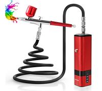 YF youfu Cordless Airbrush Set with Compressor, 32 PSI Handheld Mini Air Brush Gun Set, Portable High-Pressure Airbrushes for Painting, Tattoo, Nail Art, Mode, Makeup, Cake, Hairdresser