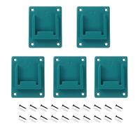 YFaith 5 Packs Power Tool Drilling Storage, Tools Holder for Makita, for Bosch 18V 14.4V, Blue Cordless Tool Storage with 20 Screws, Drill Holder Wall Mount for Workshop