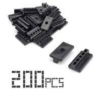 YFaith WPC Clips 6mm, 200 Pieces Composite Decking Clips, Hidden Fixing T-Clip Patio Clip Plastic for Floors, Balconies, Gardens
