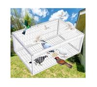 YFAURNDE Bird cage for pigeon One-Way Design for Entry but Not Exit, Skylight Devise on The Top, Easy to install, humanized trap, with skylight(White,90 * 60cm)