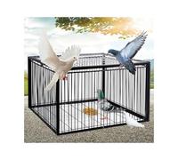 YFAURNDE Bird cage for pigeon Pigeon Cage One-Way Entrance Trapping U-Trap Door for Quail Doves Suitable for pigeons, mice, rabbits, chickens(Black,60 * 40cm)