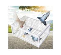YFAURNDE Bird cage for pigeon Pigeon Cage One-Way Entrance Trapping U-Trap Door for Quail Doves Suitable for pigeons, mice, rabbits, chickens(White,90 * 60cm)