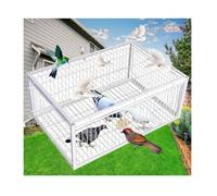 YFAURNDE Cage Feral Pigeon Humane Way Four-sided one-way entrance pigeon cage, Agricultural crop protection, easy-to-clean design, four-door access(White,100 * 60cm)
