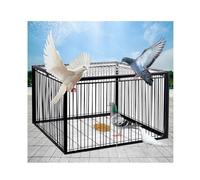 YFAURNDE Carrier Pigeon Cage Pigeon Bird Trap Cage One-Way Entrance Trapping U-Trap Door for Quail Doves(Black,90 * 60cm)