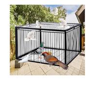 YFAURNDE Chicken and Bird Trap Cage, pigeon trap Four-sided one-way entrance pigeon cage, Automatic snap system, easy to assemble and install(Black,70 * 40cm)