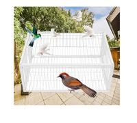 YFAURNDE Chicken and Bird Trap Cage, pigeon trap Four-sided one-way entrance pigeon cage, Automatic snap system, easy to assemble and install(White,60 * 40cm)