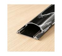 YFAURNDE Floor Cord Cover, Extension Cord Covers for Floor, Protects Cables, Prevents Tripping, and Facilitates Tidy Storage; Suitable for Use on Floors and Walls.(Black Wood Grain,No. 4-3m)