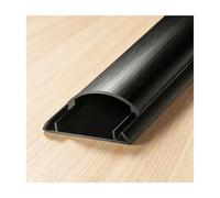 YFAURNDE Floor Cord Cover, Extension Cord Covers for Floor, Protects Cables, Prevents Tripping, and Facilitates Tidy Storage; Suitable for Use on Floors and Walls.(Black,No. 3-5m)