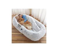 YFAURNDE Human & Pet Bed, Bean Bag Dog Bed,Human Dog Bed for Adult,Kids and Pets,Nap, Large, Comfortable, Orthopedic(Gray)