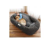 YFAURNDE Human & Pet Bed, Bean Bag Dog Bed,Human Dog Bed for Adult,Kids and Pets,Nap, Large, Comfortable, Orthopedic(Dark Gray)