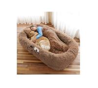 YFAURNDE Human & Pet Bed, Bean Bag Dog Bed,Human Dog Bed for Adult,Kids and Pets,Nap, Large, Comfortable, Orthopedic(Khaki)