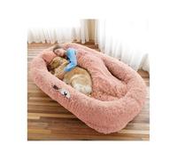 YFAURNDE Human & Pet Bed, Bean Bag Dog Bed,Human Dog Bed for Adult,Kids and Pets,Nap, Large, Comfortable, Orthopedic(Pink)