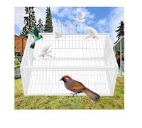 YFAURNDE Ideal Pigeons Coop, One-Way Design for Entry but Not Exit, Skylight Devise on The Top, One way entrance pigeon cage, agricultural crop protection(White,70 * 40cm)