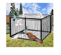 YFAURNDE Ideal Pigeons Coop, One-Way Design for Entry but Not Exit, Skylight Devise on The Top, One way entrance pigeon cage, agricultural crop protection(Black,90 * 60cm)