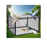 YFAURNDE Jaulas para palomas Pigeon Cage igeon Cage with Four One-Way Access Entrances Animal trap, outdoor, easy to assemble, bird trap(Black,60 * 40cm)