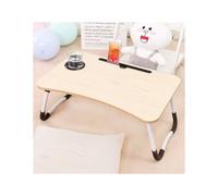 YFAURNDE Lap Desk,Laptop Desk for Bed,Mini Lap Desk,Laptop Desk for Bed Couch,Folding Bed Desk for Laptop,Enlarged curved desktop,A variety of color options(White maple)