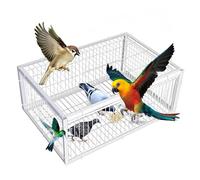 YFAURNDE Pigeon Cage bird trap jaulas para palomas pigeon trap Escape-Proof Bird Traps for Small Birds Folding(With skylight,4 IMPORTS_60*40CM)