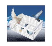 YFAURNDE Pigeon Cage Pigeon coop with one-way entry door Cage Feral Pigeon Humane Way Agriculture Crop Protection Bird Pest Prevention Birds, Farm, Orchard, Garden(White,60 * 40cm)
