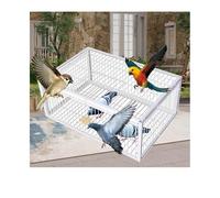 YFAURNDE Pigeon Cage Pigeon Traps with Escape-Proof Design, Cage Feral Pigeon Humane Way With skylight, suitable for pigeons, parrots, birds(White,90 * 60cm)