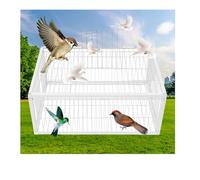 YFAURNDE Pigeon Cage Skylight Devise on The Top, Pigeon coop with one-way entry door One-time entrance, outdoor terrace, pigeon catching(White,100 * 60cm)