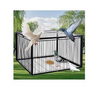 YFAURNDE Pigeon trap cage Bird cage with four one-way entrances and skylight Easy to assemble and install, bird catching and breeding supplies(Black,100 * 60cm)