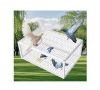 YFAURNDE Pigeon trap cage Bird cage with four one-way entrances and skylight Easy to assemble and install, bird catching and breeding supplies(White,60 * 40cm)