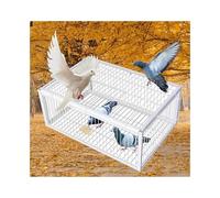YFAURNDE Pigeon trap Cage Feral Pigeon Humane Way Pigeon Cage with One-Way Entry, Humane trap for birds, small animals, gardens, gardening(White,70 * 40cm)