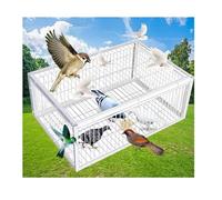 YFAURNDE Portable Pigeon Trap Cage pigeon trap cage One-Way Entrance Trapping U-Trap Door for Quail Doves Suitable for farms, barns, gardens(100 * 60cm)
